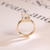 2 CT Emerald Pave Moissanite Engagement Ring