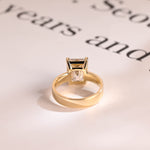 2 CT Emerald Pave Moissanite Engagement Ring