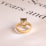 2 CT Emerald Pave Moissanite Engagement Ring