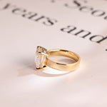2 CT Emerald Pave Moissanite Engagement Ring