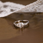 2 CT Emerald Pave Moissanite Engagement Ring