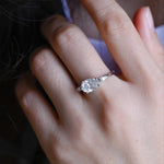 2 CT Emerald Pave Moissanite Engagement Ring
