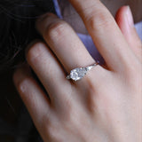 2 CT Emerald Pave Moissanite Engagement Ring
