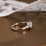 2 CT Emerald Pave Moissanite Engagement Ring