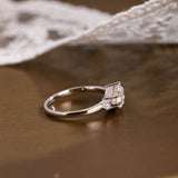 2 CT Emerald Pave Moissanite Engagement Ring