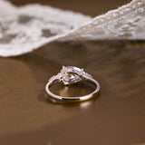 2 CT Emerald Pave Moissanite Engagement Ring