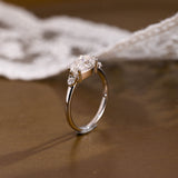 2 CT Emerald Pave Moissanite Engagement Ring