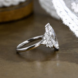 2 CT Emerald Pave Moissanite Engagement Ring