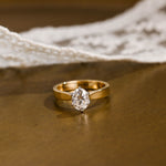 2 CT Emerald Pave Moissanite Engagement Ring
