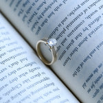 2 CT Emerald Pave Moissanite Engagement Ring