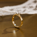 2 CT Emerald Pave Moissanite Engagement Ring