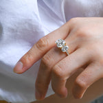 2 CT Emerald Pave Moissanite Engagement Ring