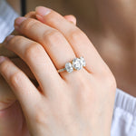 2 CT Emerald Pave Moissanite Engagement Ring