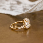 2 CT Emerald Pave Moissanite Engagement Ring