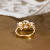 2 CT Emerald Pave Moissanite Engagement Ring
