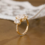 2 CT Emerald Pave Moissanite Engagement Ring