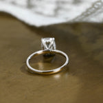2 CT Emerald Pave Moissanite Engagement Ring