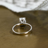 2 CT Emerald Pave Moissanite Engagement Ring
