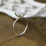2 CT Emerald Pave Moissanite Engagement Ring