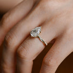 2 CT Emerald Pave Moissanite Engagement Ring
