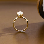 2 CT Emerald Pave Moissanite Engagement Ring