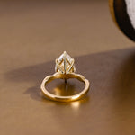 2 CT Emerald Pave Moissanite Engagement Ring