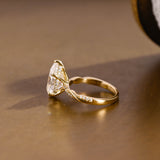2 CT Emerald Pave Moissanite Engagement Ring
