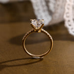 2 CT Emerald Pave Moissanite Engagement Ring