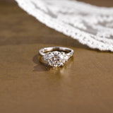 2 CT Emerald Pave Moissanite Engagement Ring