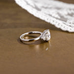 2 CT Emerald Pave Moissanite Engagement Ring