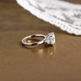 2 CT Emerald Pave Moissanite Engagement Ring