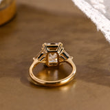 2 CT Emerald Pave Moissanite Engagement Ring