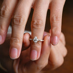 2 CT Emerald Pave Moissanite Engagement Ring