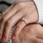2 CT Emerald Pave Moissanite Engagement Ring
