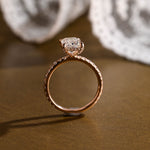 2 CT Emerald Pave Moissanite Engagement Ring