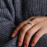 2 CT Emerald Pave Moissanite Engagement Ring
