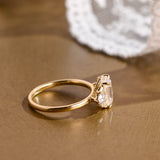 2 CT Emerald Pave Moissanite Engagement Ring