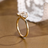 2 CT Emerald Pave Moissanite Engagement Ring
