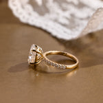 2 CT Emerald Pave Moissanite Engagement Ring