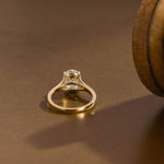 2 CT Emerald Pave Moissanite Engagement Ring