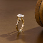 2 CT Emerald Pave Moissanite Engagement Ring