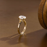 2 CT Emerald Pave Moissanite Engagement Ring