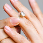 2 CT Emerald Pave Moissanite Engagement Ring