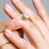 2 CT Emerald Pave Moissanite Engagement Ring