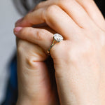 2 CT Emerald Pave Moissanite Engagement Ring