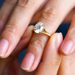 2 CT Emerald Pave Moissanite Engagement Ring
