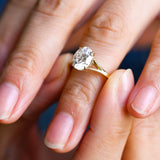 2 CT Emerald Pave Moissanite Engagement Ring