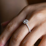 2 CT Emerald Pave Moissanite Engagement Ring