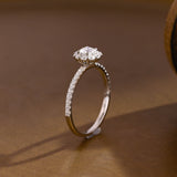 2 CT Emerald Pave Moissanite Engagement Ring