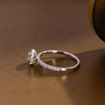 2 CT Emerald Pave Moissanite Engagement Ring